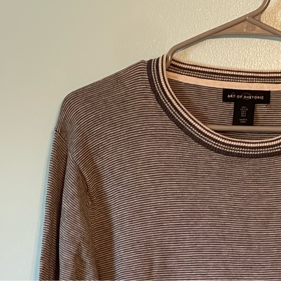 Men’s Art of Rhetoric White and Charcoal Crewneck Sweater - Picture 2 of 5